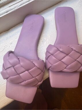 Nordstrom Open Edit Lavender Slide Mules - Women's